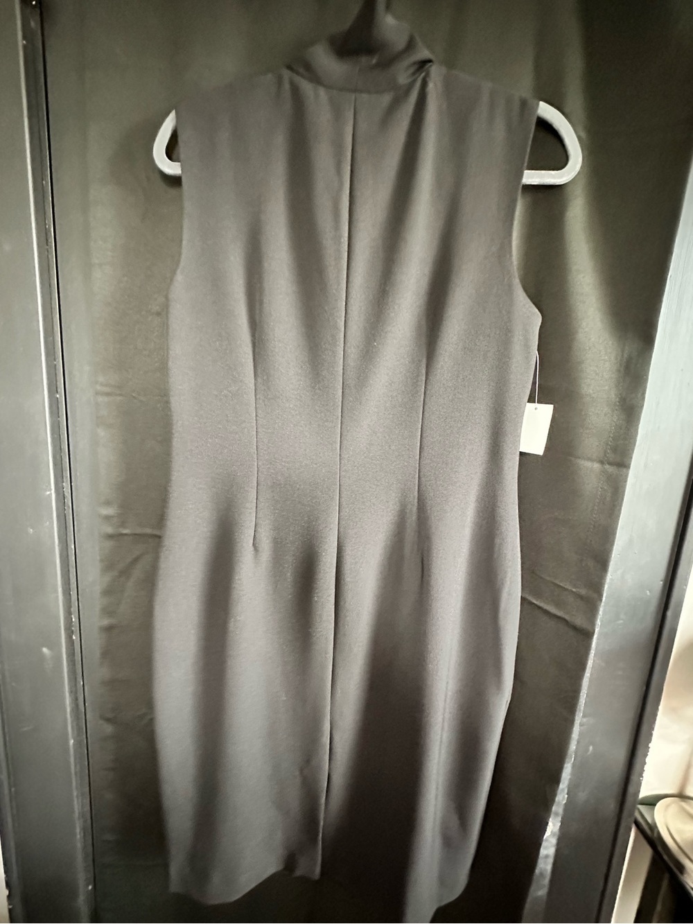 Kasper Black Sleeveless Tie-Neck Sheath Dress - Picture 2 of 4